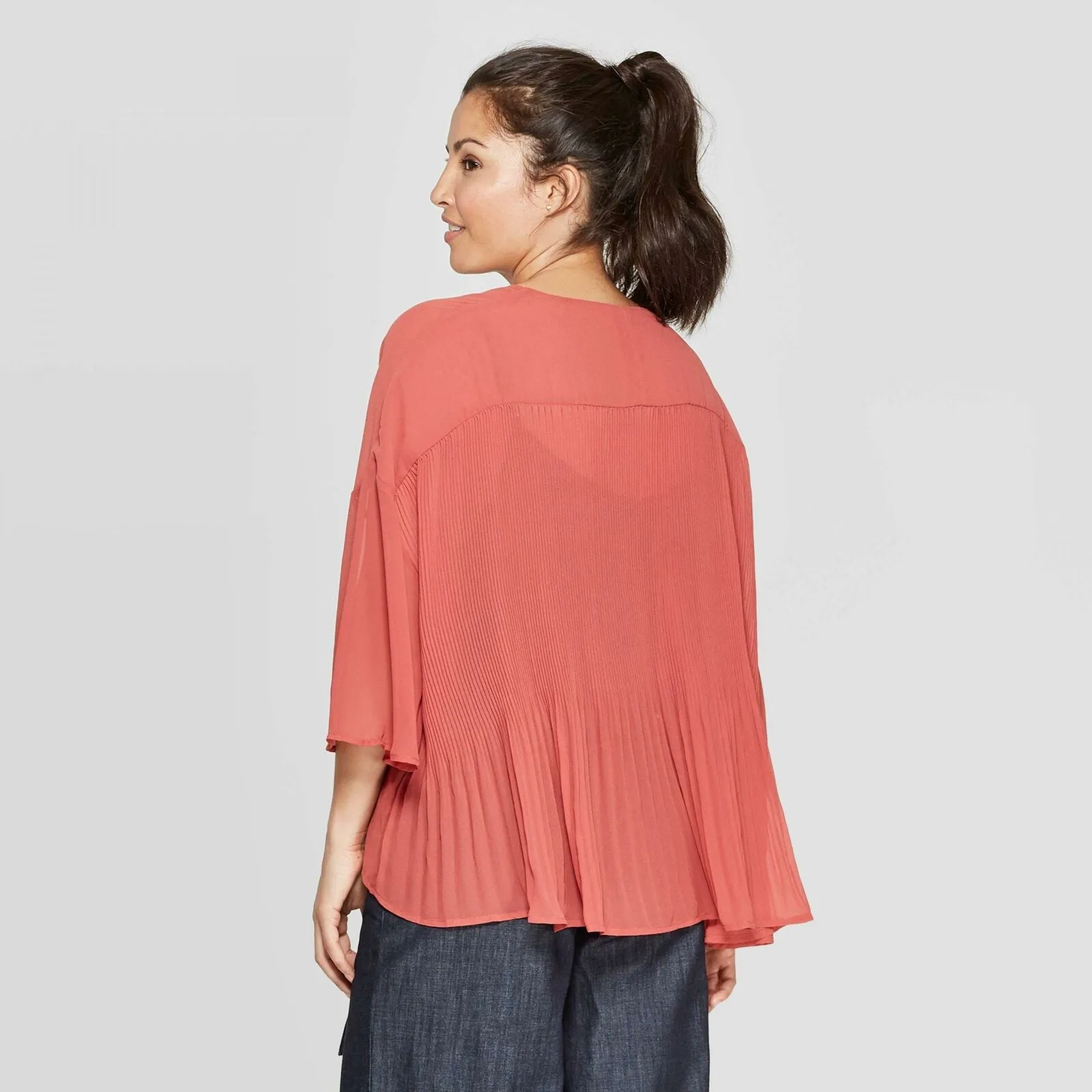 A New Day Women's Woven Pleated Back Kimono