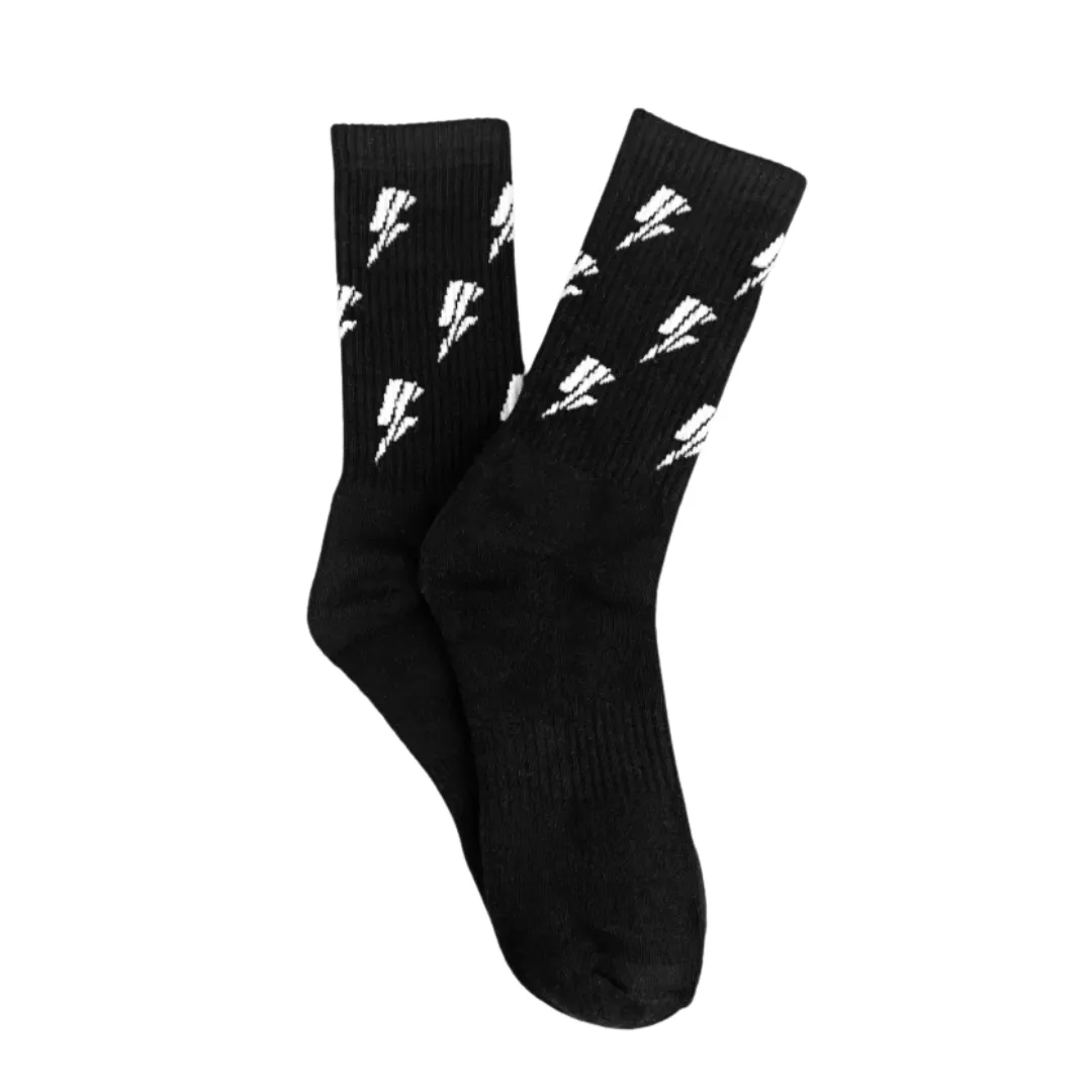 Blvck Exodus Black lightning Bolt Socks