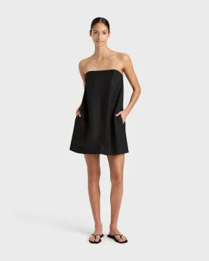 Bormio Strapless Mini Dress - Black