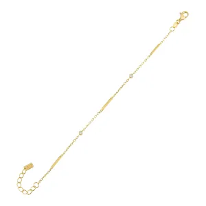 CZ Bezel Bar Bracelet