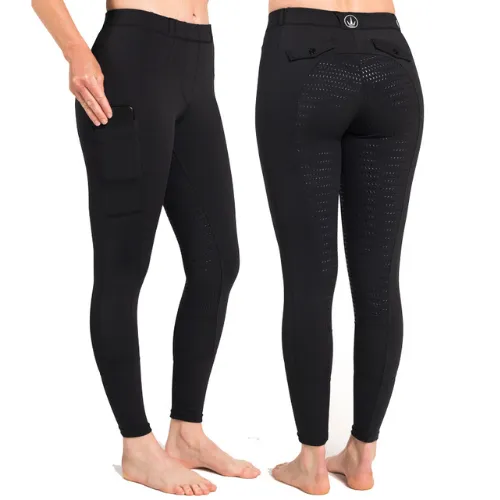 Delzani Brianna PRO Tights with Phone Pocket BLACK