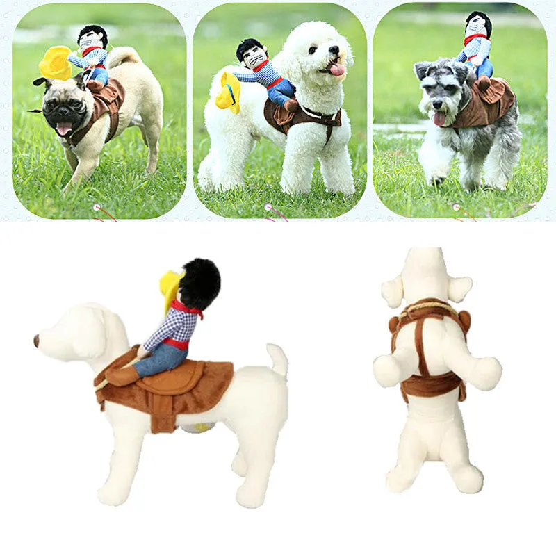 Dog's Cowboy Riding Costume