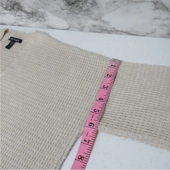 Eileen Fisher Organic Cotton Open Front Knit Cardigan Oversized Size XS