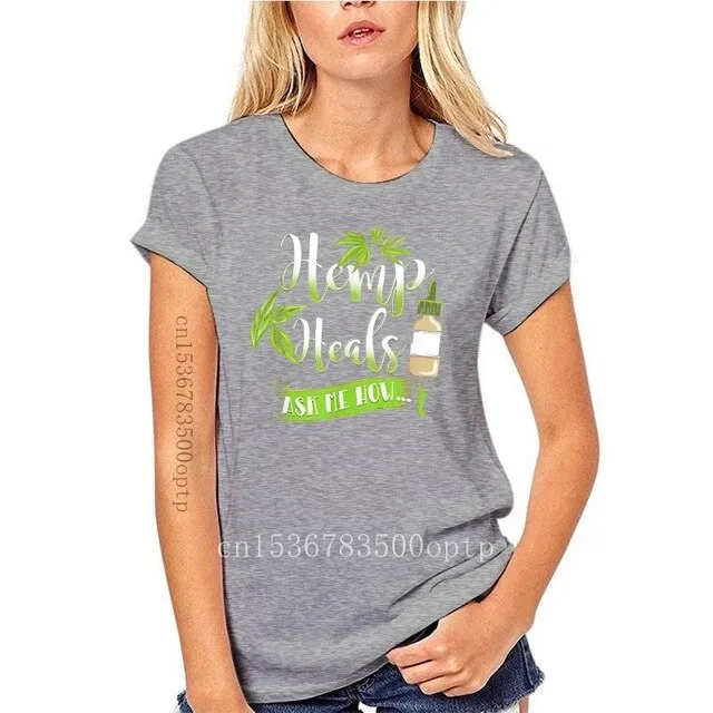 Hemp Heals Cbd Oil T-Shirt Casual Print Fashion Tee Shirt New Fashion Design