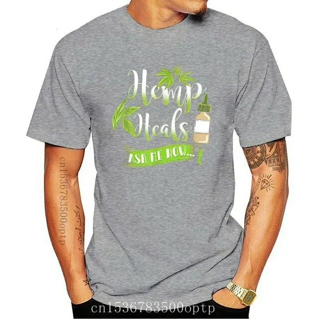 Hemp Heals Cbd Oil T-Shirt Casual Print Fashion Tee Shirt New Fashion Design
