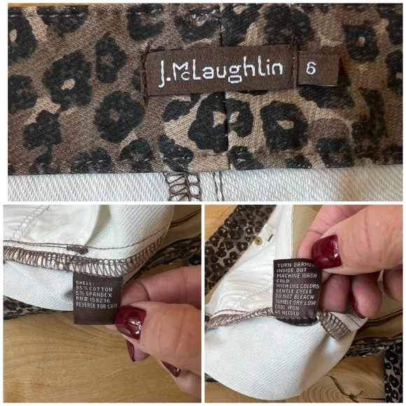 J MCLAUGHLIN LEXI ANIMAL PRINT PANT LEOPARD JEAN EDGY CONTEMPORARY MODERN CHIC 6