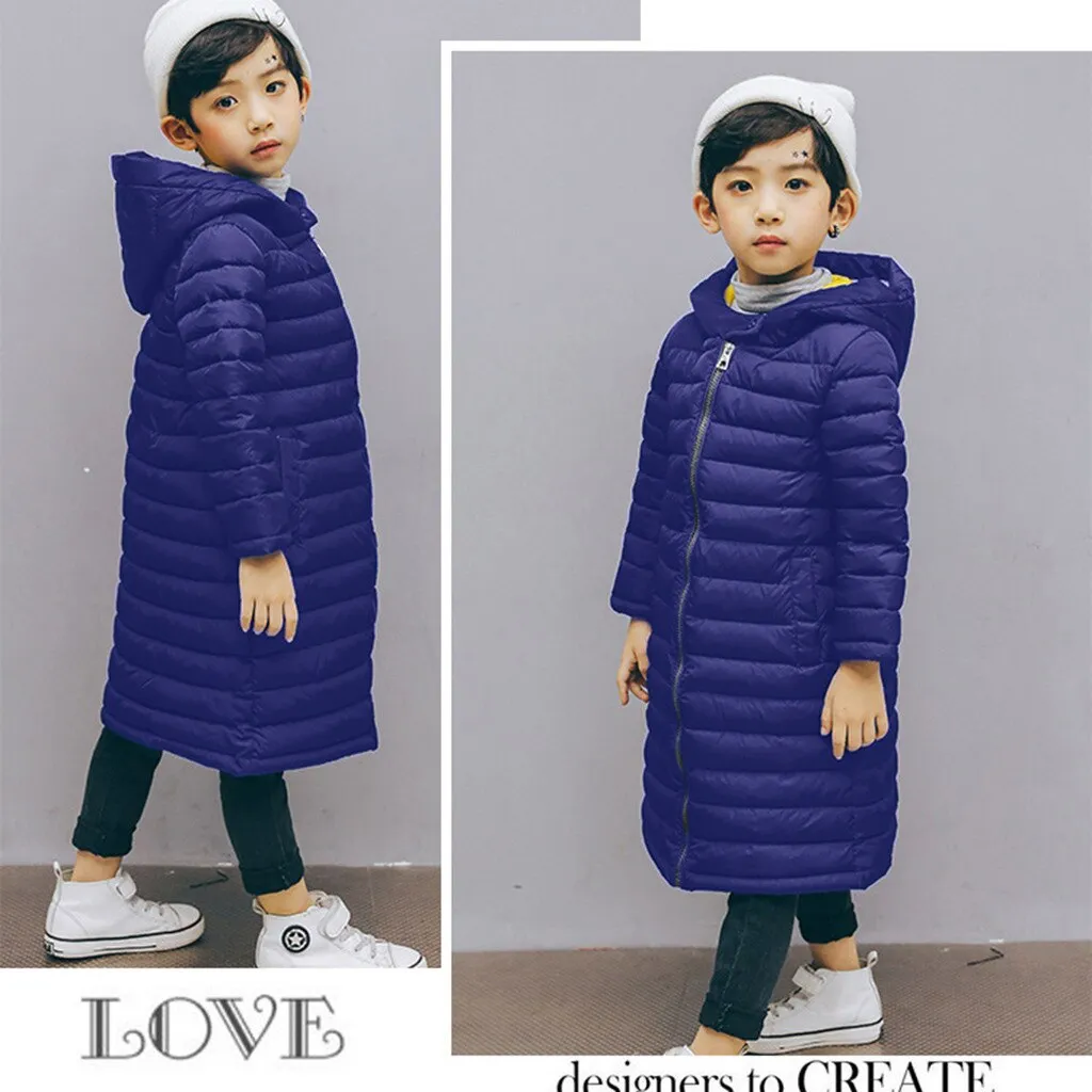 Kids Long Winter Warm Coat