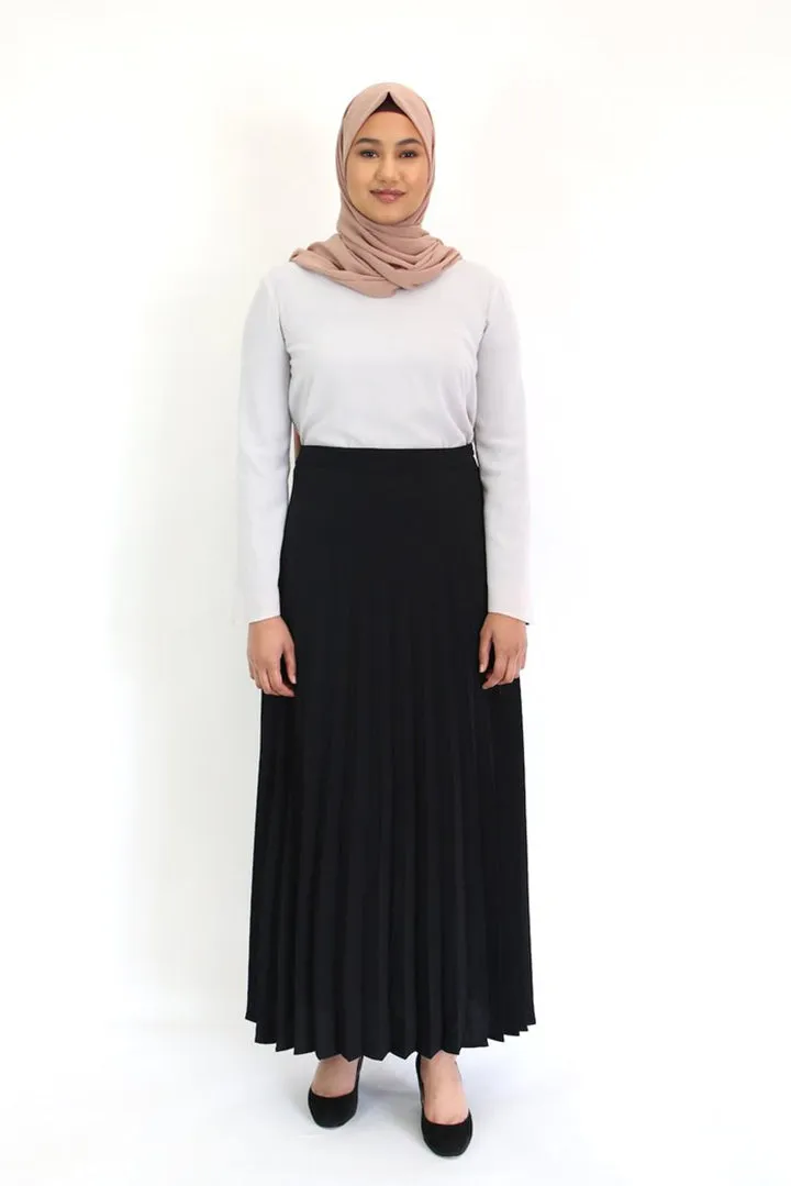 Long Pleated Skirt