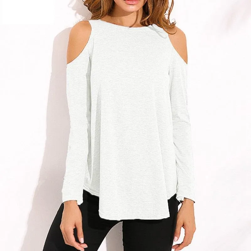 Loose Open Shoulder Shirt