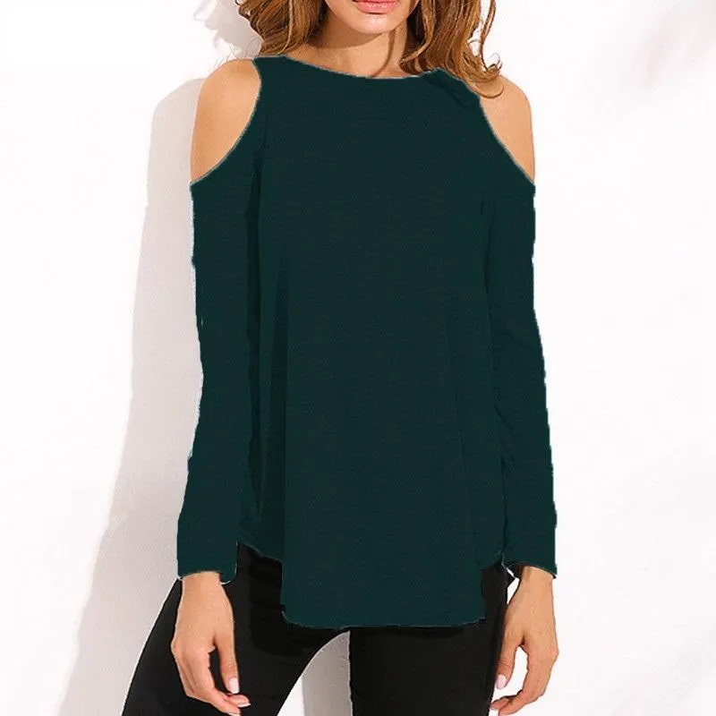 Loose Open Shoulder Shirt