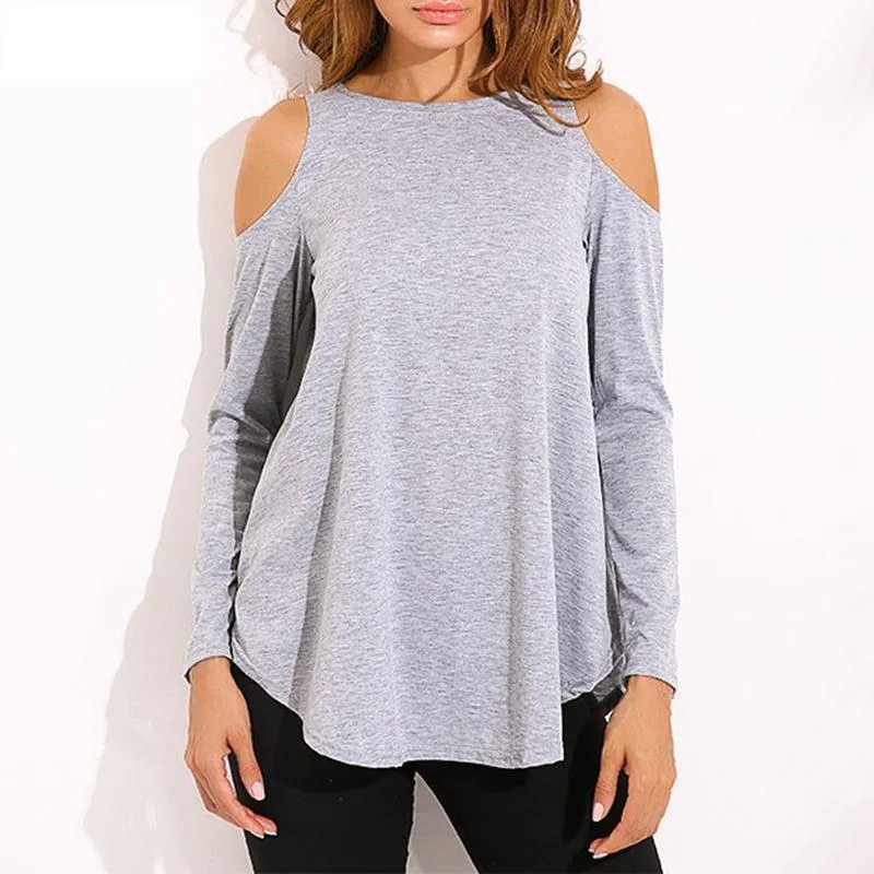 Loose Open Shoulder Shirt