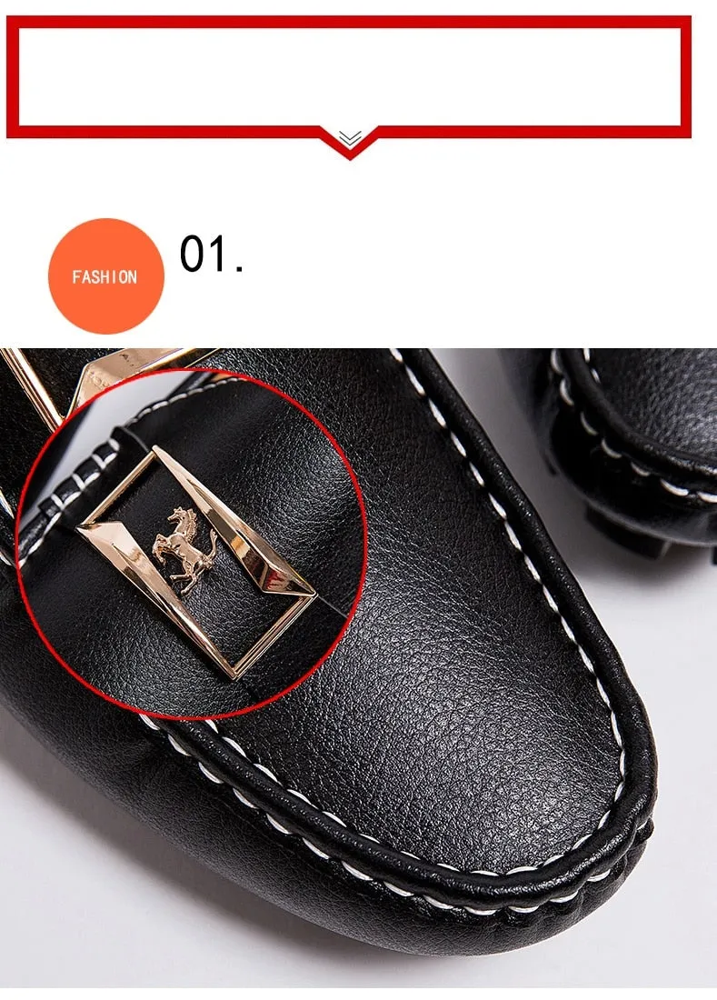 Mocassins en Cuir luxe auto / Casual Chaussures Hommes / Mocassin Chaussures design cuir luxe chic