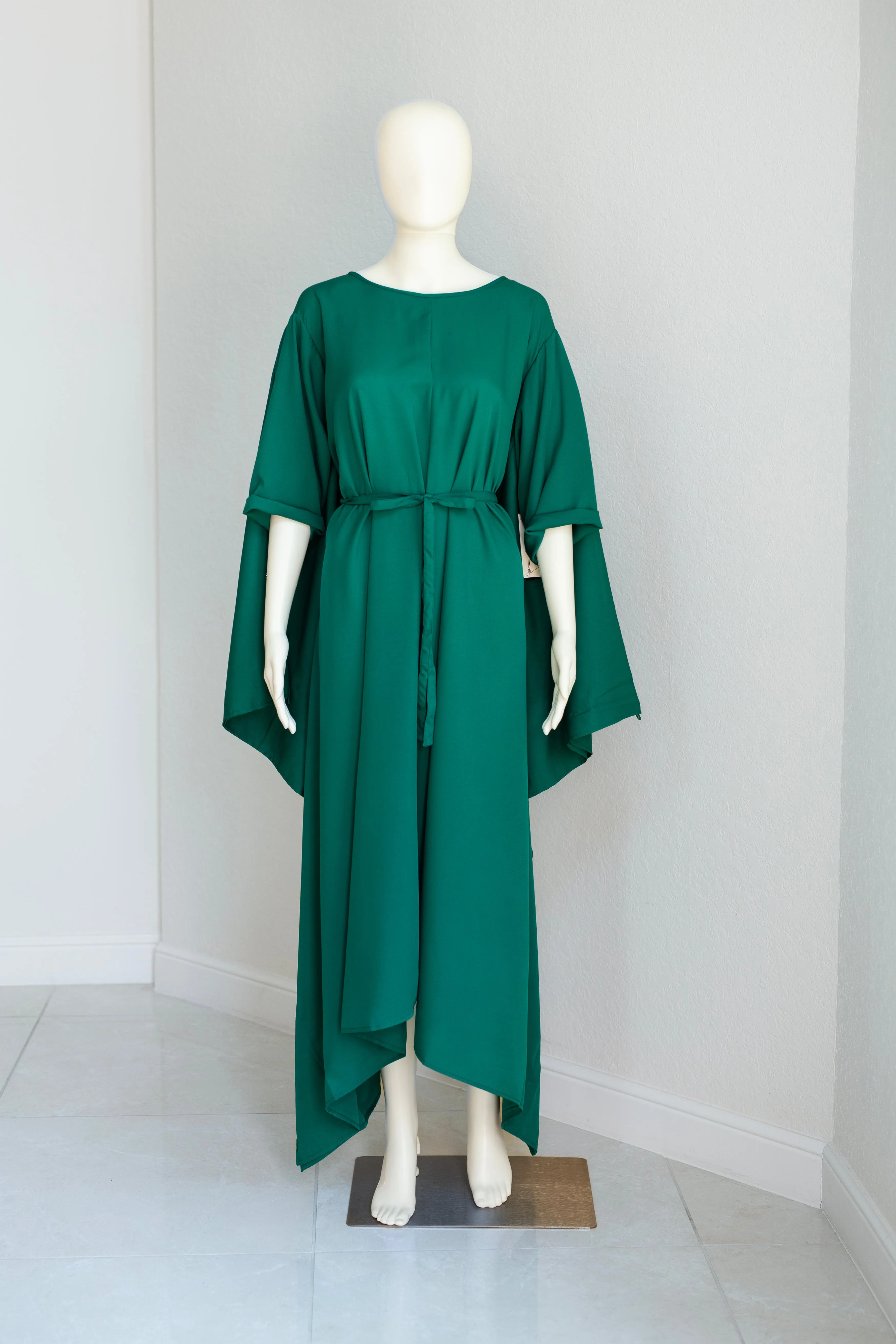 Momo Dress - Opal Green Crepe