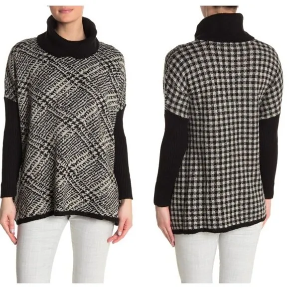 NEW Joseph A S Cowl Neck Knit Pullover Sweater Oversized Relaxed