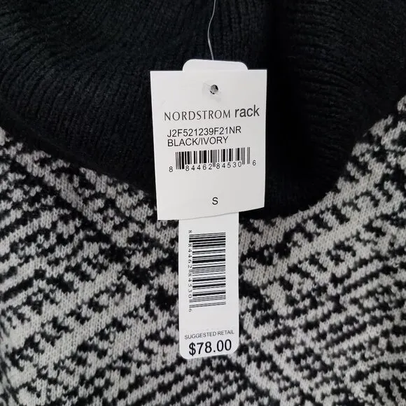 NEW Joseph A S Cowl Neck Knit Pullover Sweater Oversized Relaxed