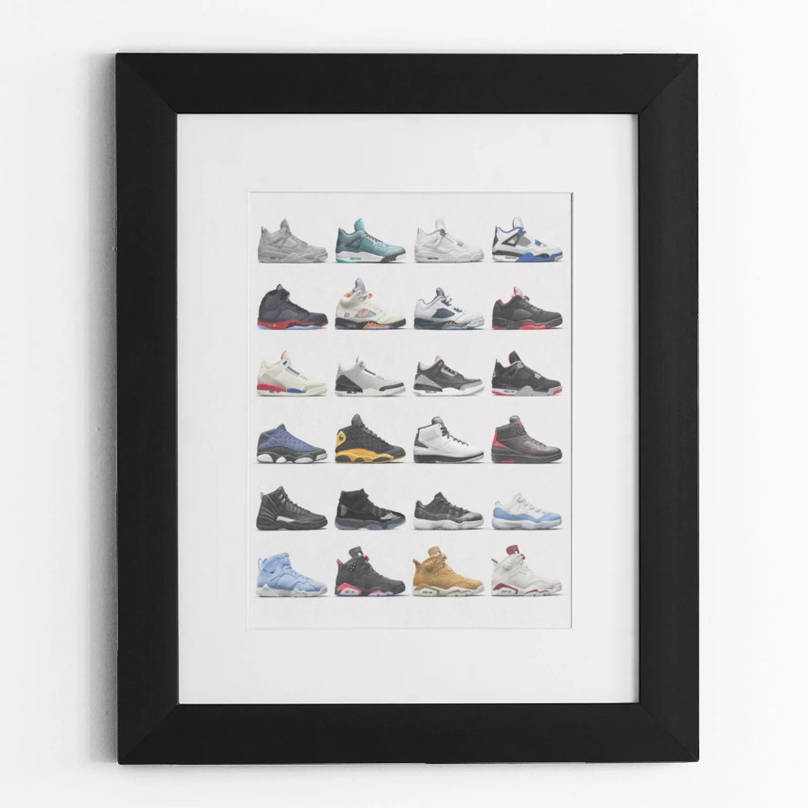 Nike Air Jordans Hall of Fame Poster - Michael Jordan Wall Art