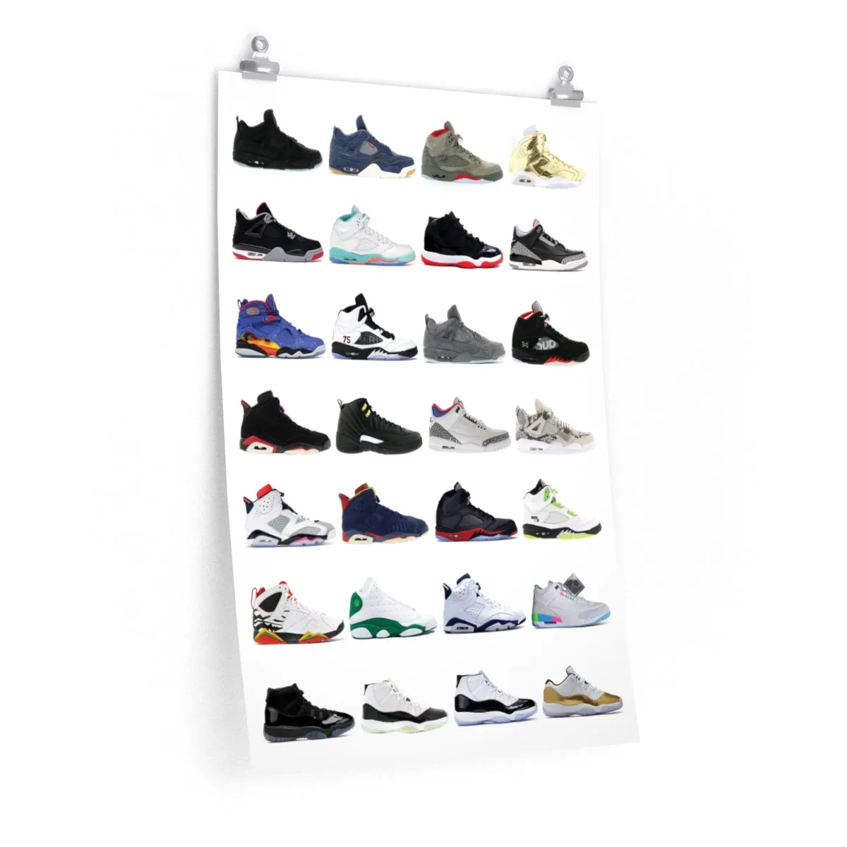 Nike Air Jordans Hall of Fame Poster - Michael Jordan Wall Art