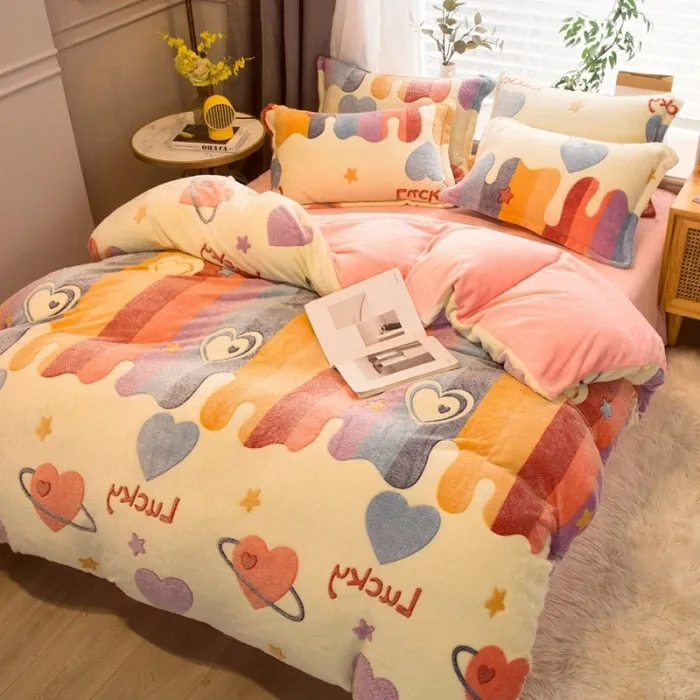 Plush Warm Winter Fleece Duvet Cover