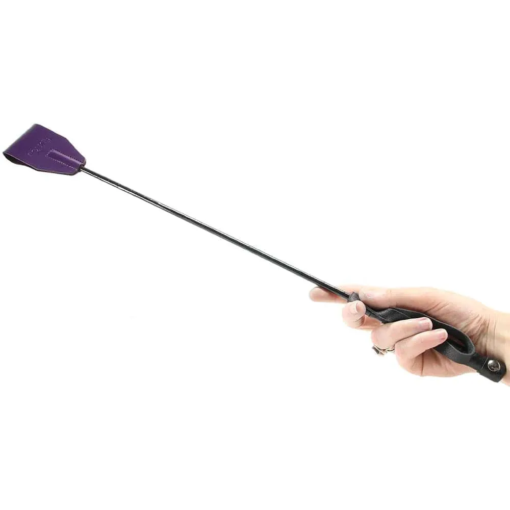 Rouge Purple Leather Riding Crop