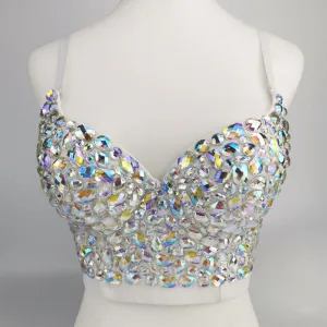 Studded Spaghetti Strap Corset Crop Top