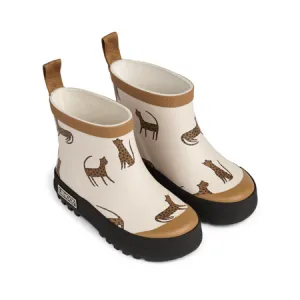 UK 8 Tekla Leopard Short Rainboot